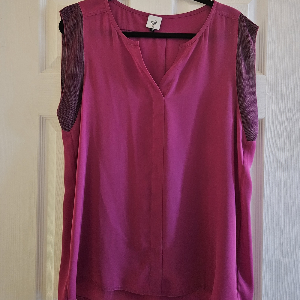 CAbi Fuchsia Sleeveless Blouse
